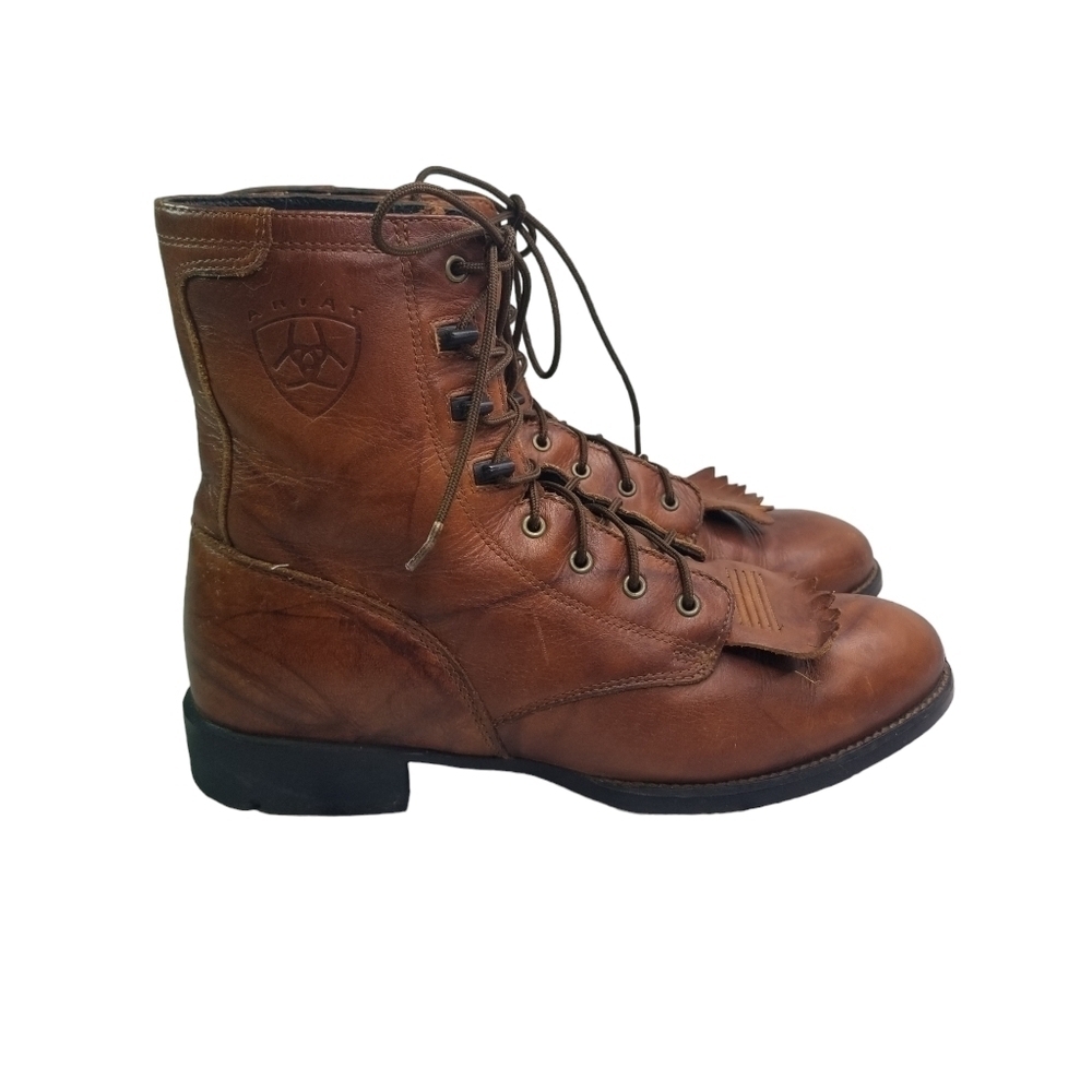 Ariat Heritage Lacer II lace up leather ropers boots - Picture 3 of 15